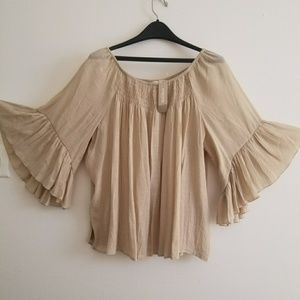 Chico's gauze peasant blouse